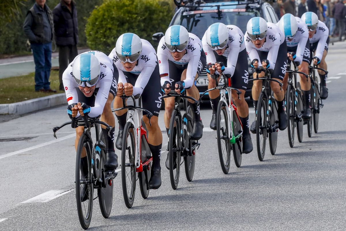 Team Sky put in a solid ride for third in the TTT