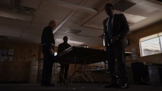 Gus Fring and broken glass in Better Call Saul