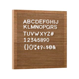 wood letter board with white letters on it