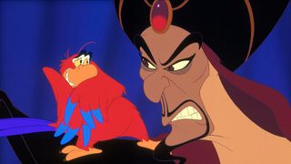 Iago and Jafar from Disney's Aladdin