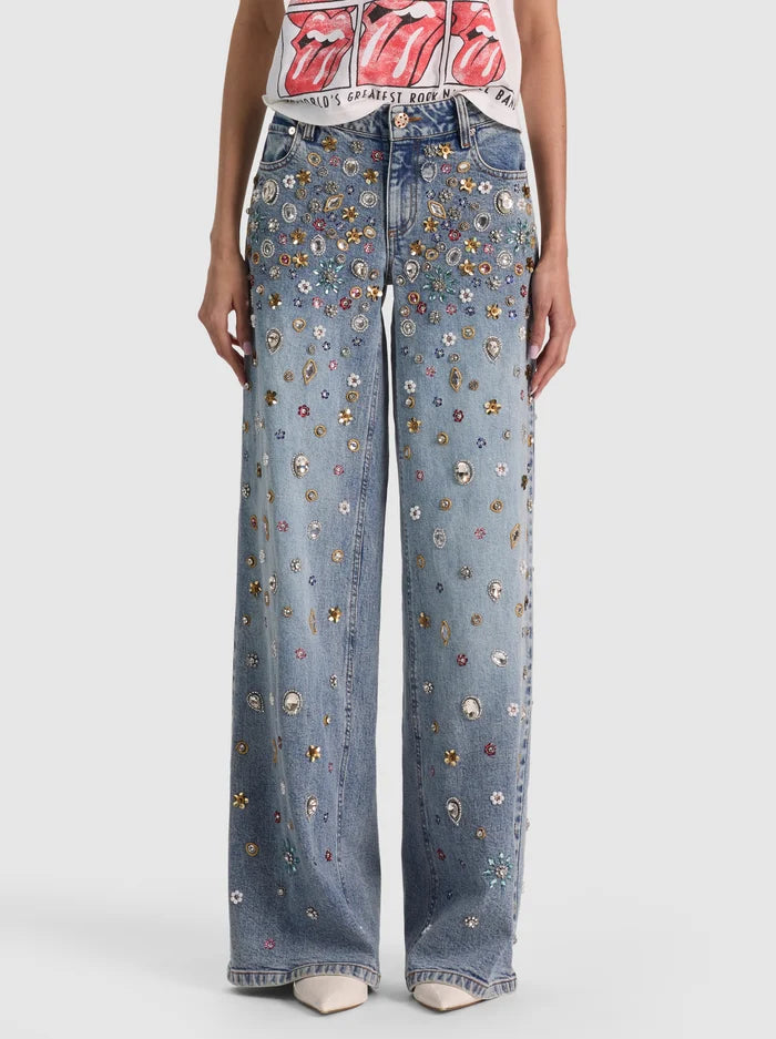 Amazing Embellished Jean - Fiona Vintage Blue