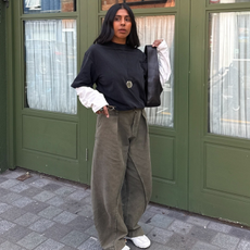 Fashion person Monikh wears the layered t-shirt trend. 