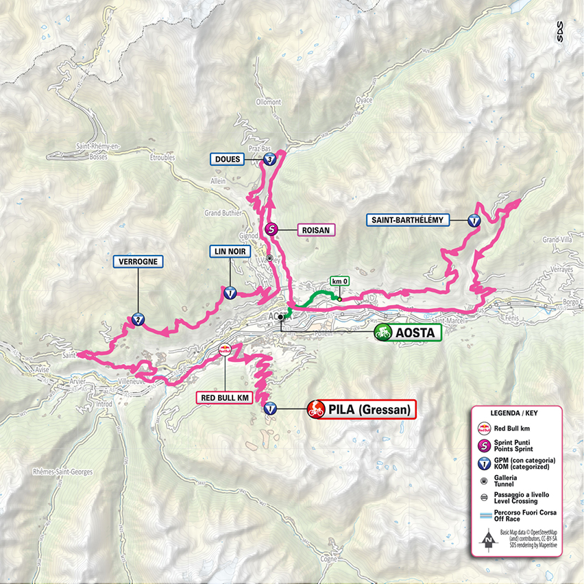 Route information for the 2026 Giro d'Italia