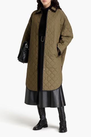 Oversized Quilted Cotton Coat