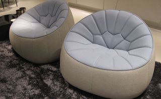 Another new addition to the Ligne Roset collection at the imm was this Ottoman chair by Noé Duchaufour-Lawrance that is also available as a 2- or 3-seater sofa and stool.