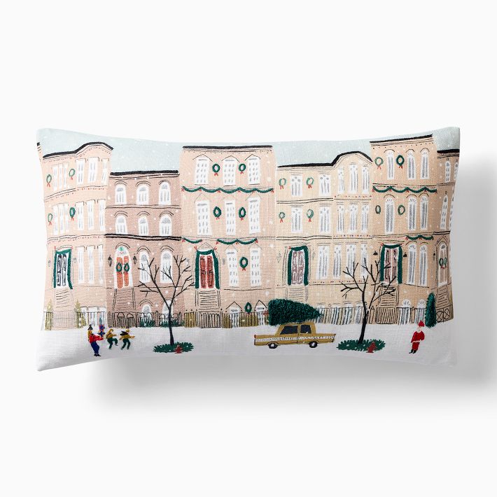 Nicole Cicak Holiday Brownstone Pillow Cover