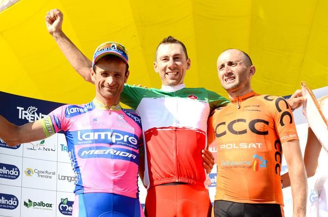The 2013 Italian championship podium: Scarponi, Santaromita and Rebellin
