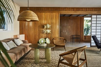 Living room in Kelly Wearstler house