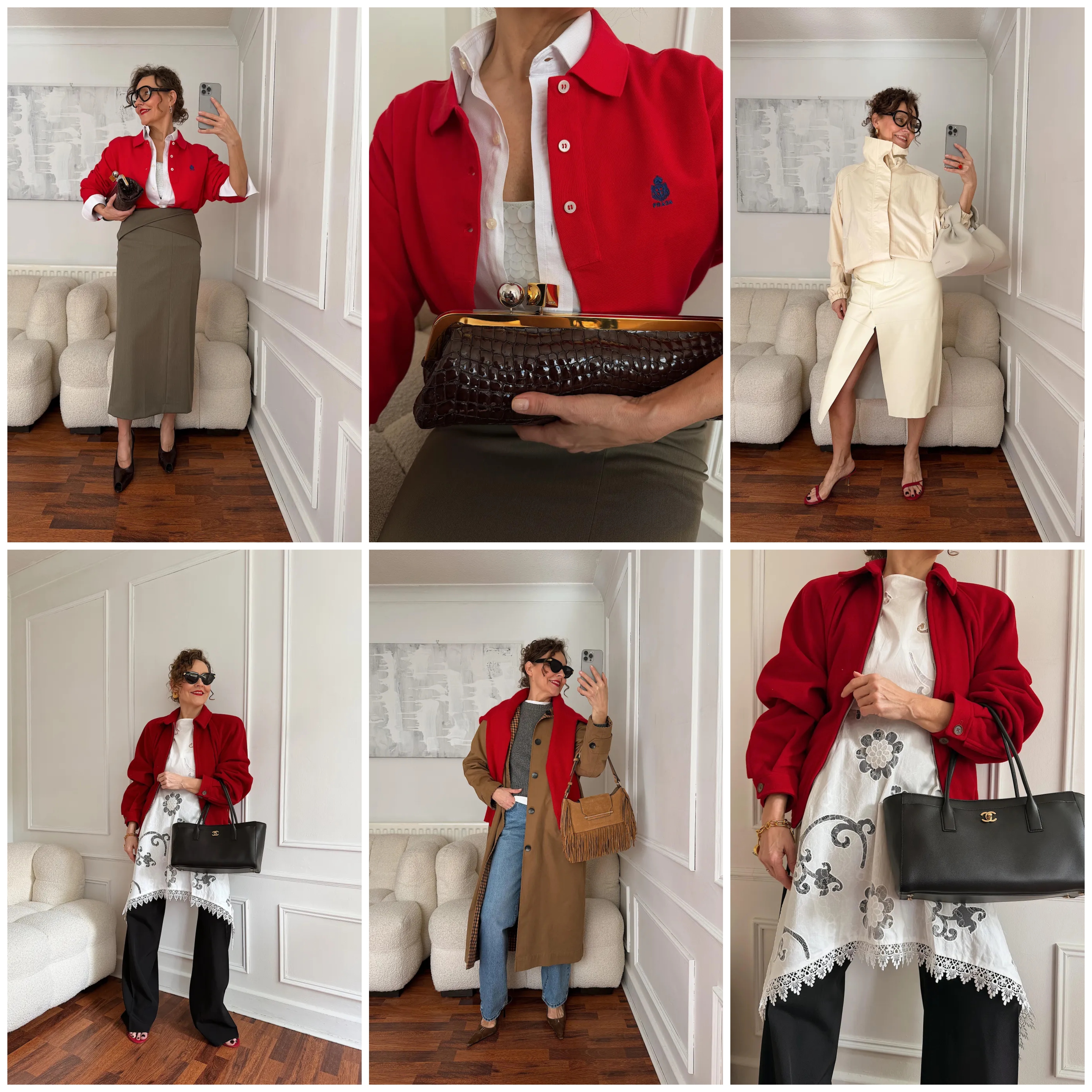 A pop of red for styling an outfit