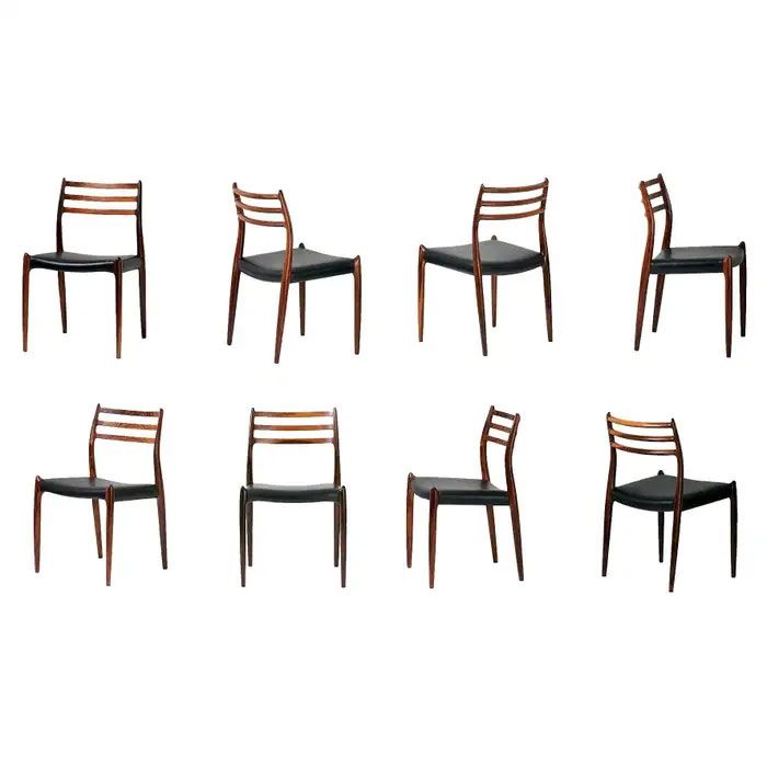 Niels O. Møller Model 78 Rosewood Dining Chairs