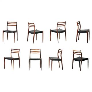 Niels O. Møller Model 78 Rosewood Dining Chairs
