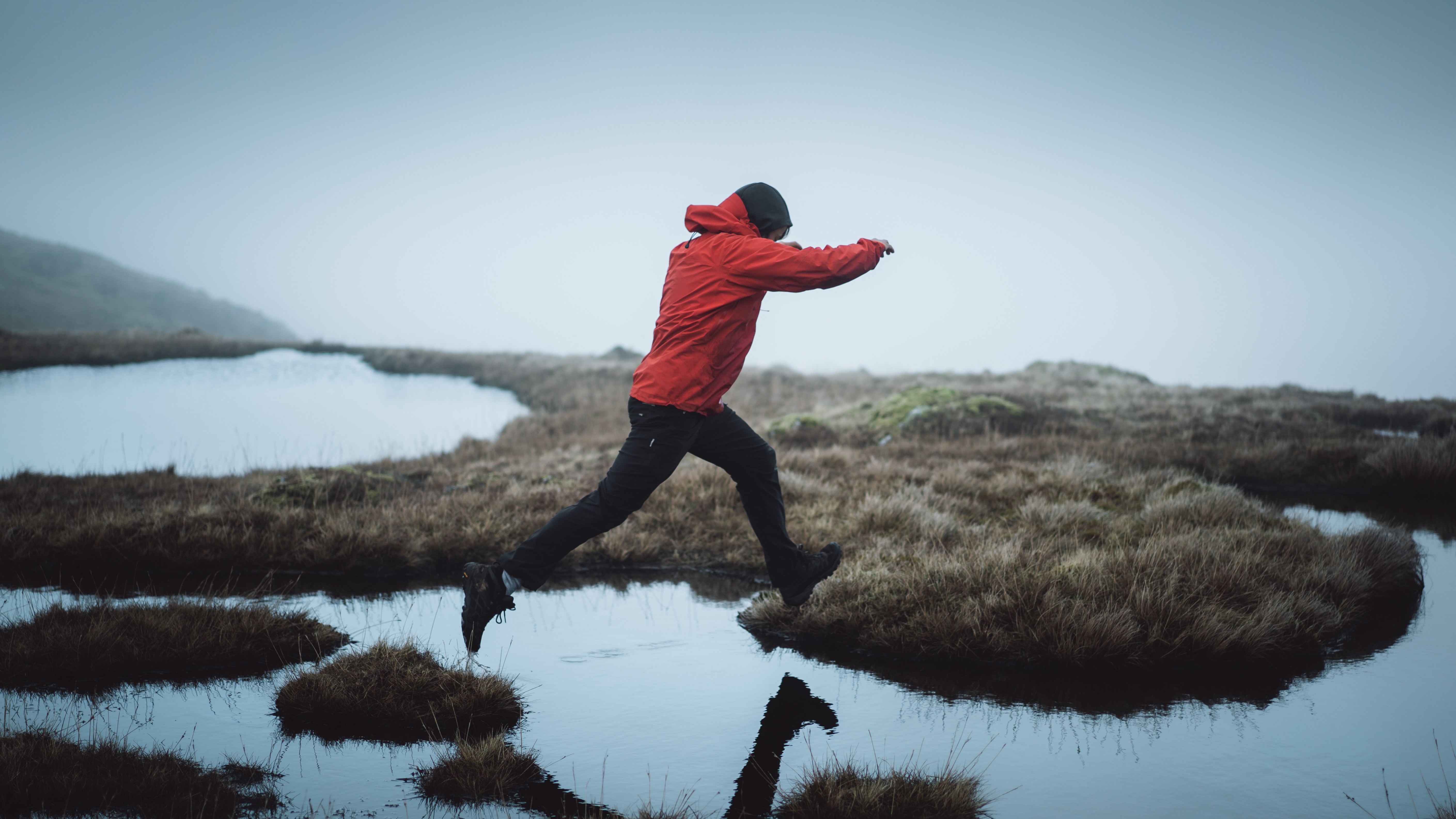 People will go to impressive lengths to avoid wet feet