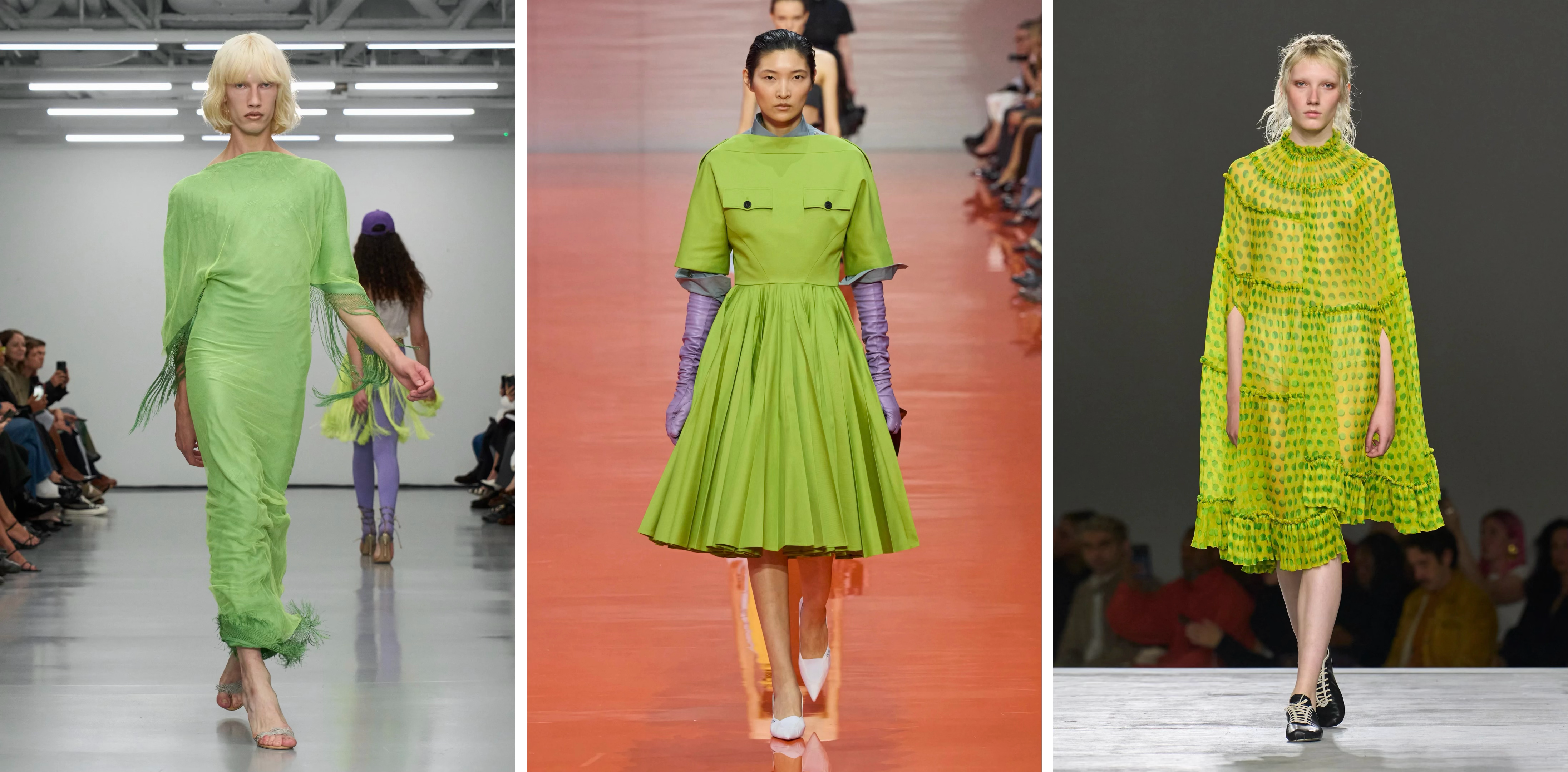 Green on the spring 2026 runways