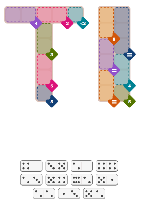 The New York Times Pips puzzle (hard) unsolved on Monday, July 13, 2026