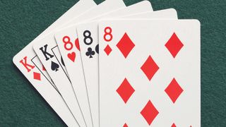 A photo of five playing cards
