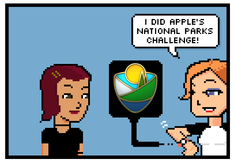 i did apples national parks challenge!
