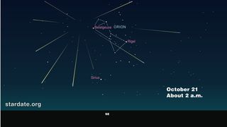 Orionid Meteor Shower 2012 Sky Map
