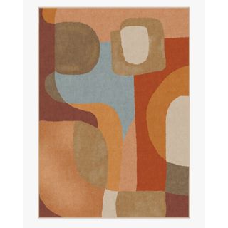 Justina Blakeney Sonia Terra & Sage Rug; multicolored rug with terracotta, blue, pink, gold, and white