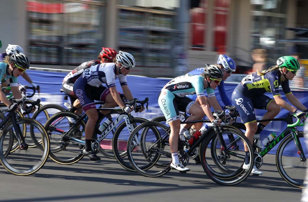 Kendelle Hodges (Colavita/Bianchi) went on to win the bunch sprint for second place