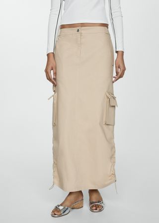 Mango Parachute Skirt With Cargo Pockets