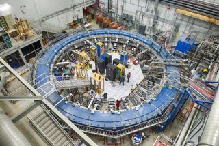 The storage-ring magnet for the Muon G-2 experiment at Fermilab.
