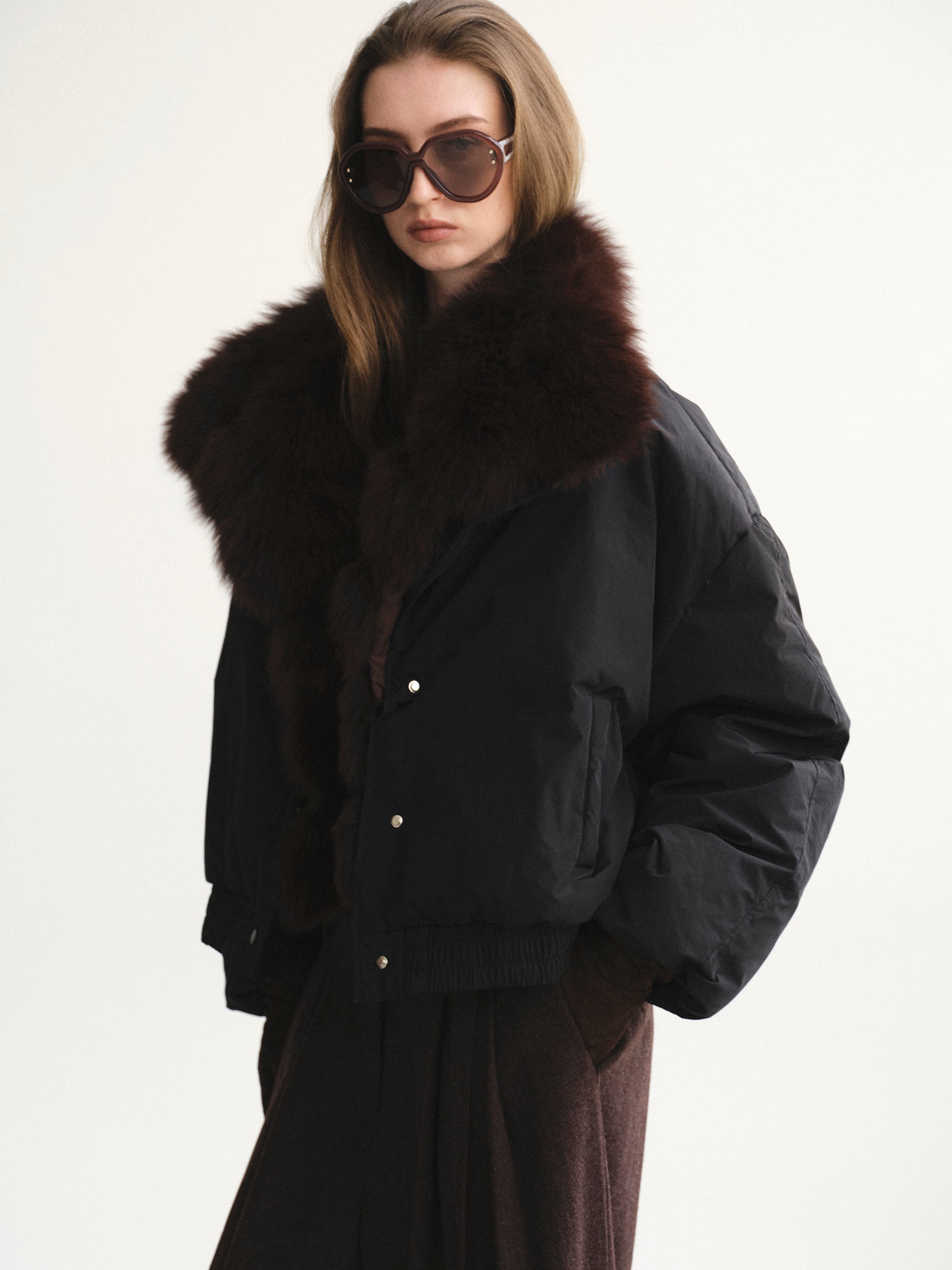 Source Unknown, Fur Collar Down Jacket