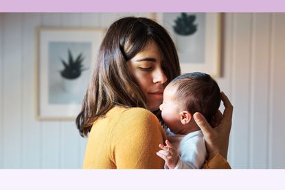 Babies born during lockdown 'slower' to reach milestones, study finds; seen here is a mother with her newborn