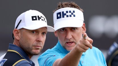 Ian Poulter and his caddie James Walton