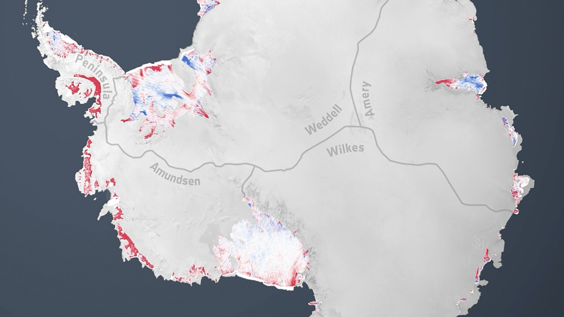 Satellites show Antarctic ice shelves have lost 74 trillion tons of water in 25 years thumbnail