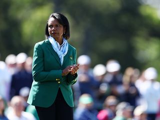 Condoleezza Rice in her Augusta National Green Jacket