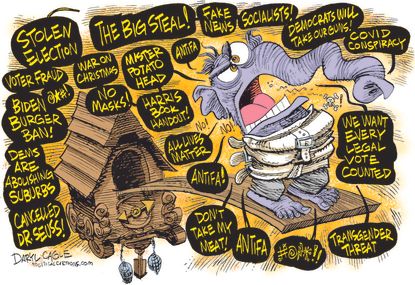 Political Cartoon U.S. gop lies