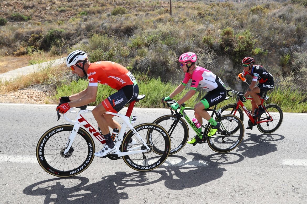 The trio of Mollema, Clarke, and De Marchi would go all the way to the line