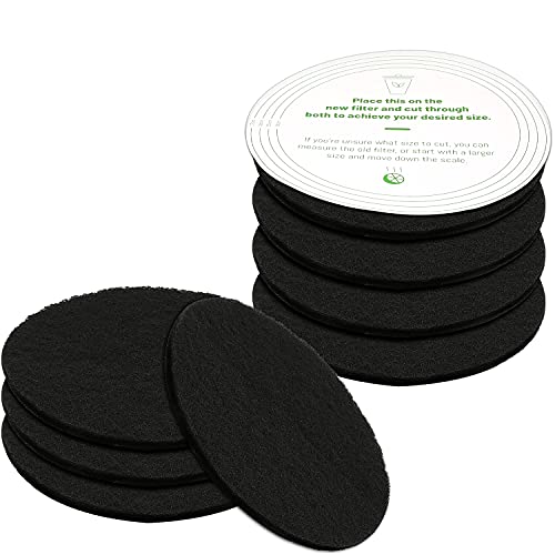 Compost Bin Filters Extra Thick Round Food Waste Caddy Odour Filter Refill Activated Charcoal Filters Universal Size Fits All Compost Bins Up to 17cm (pack of 8)