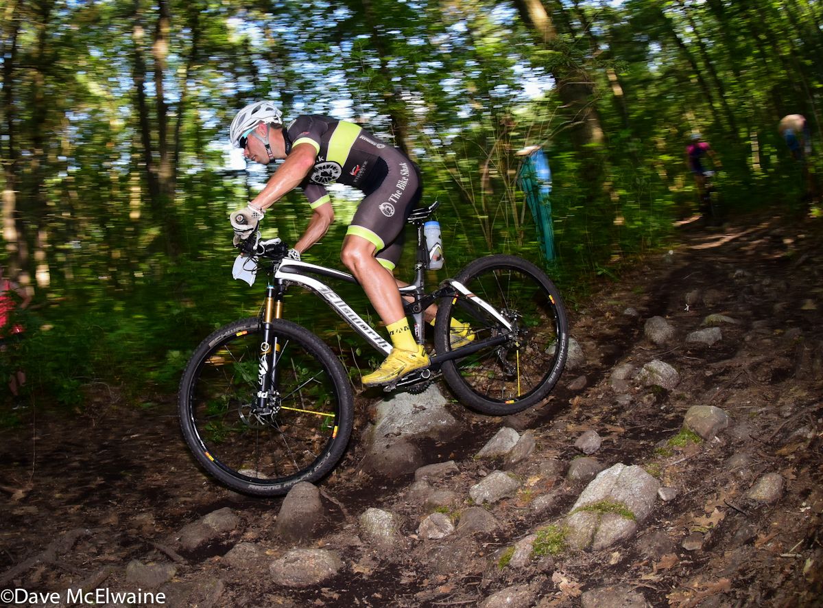 Justin Sotdorus (The Bike Shak) ripping through a rock garden
