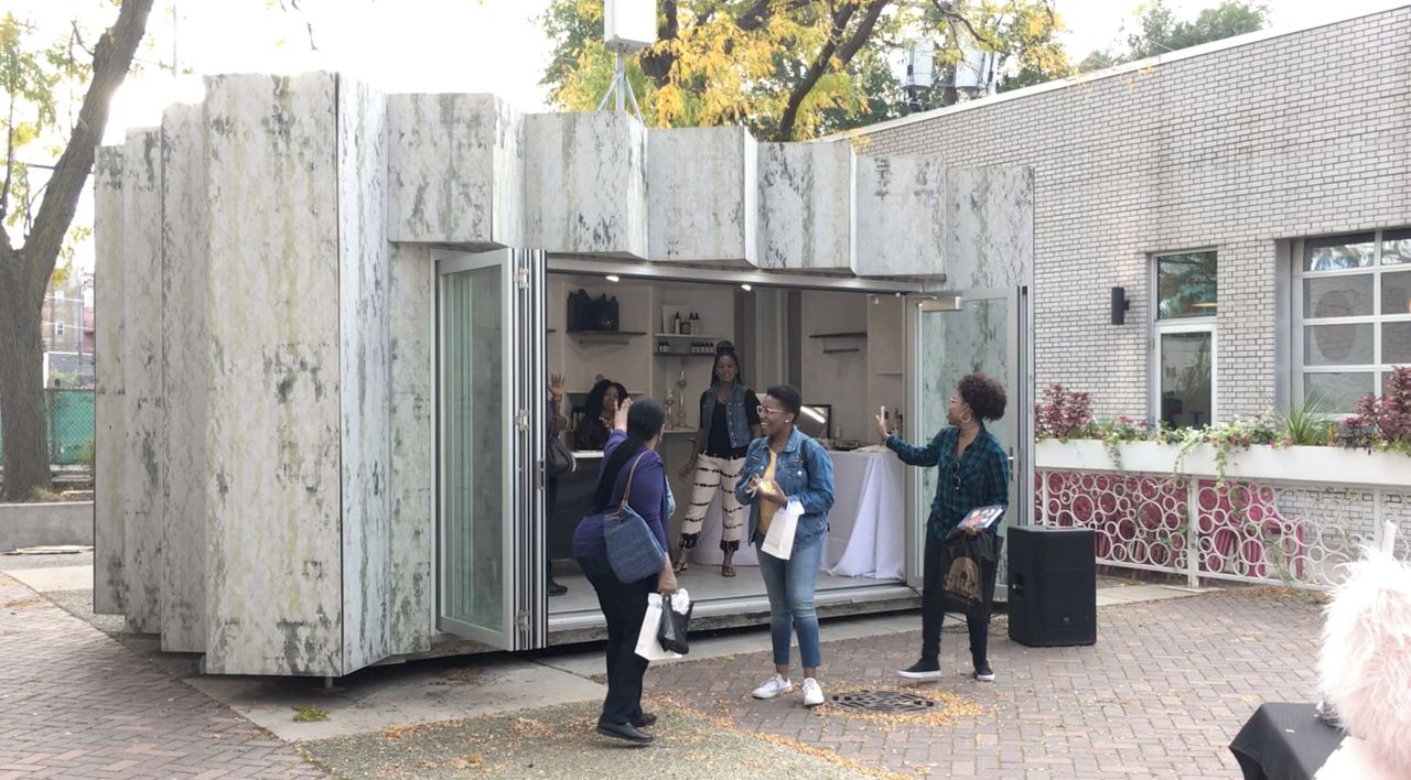 boombox retail pavilion by latent design in Chicago