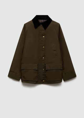 Waxed-Effect Short Parka