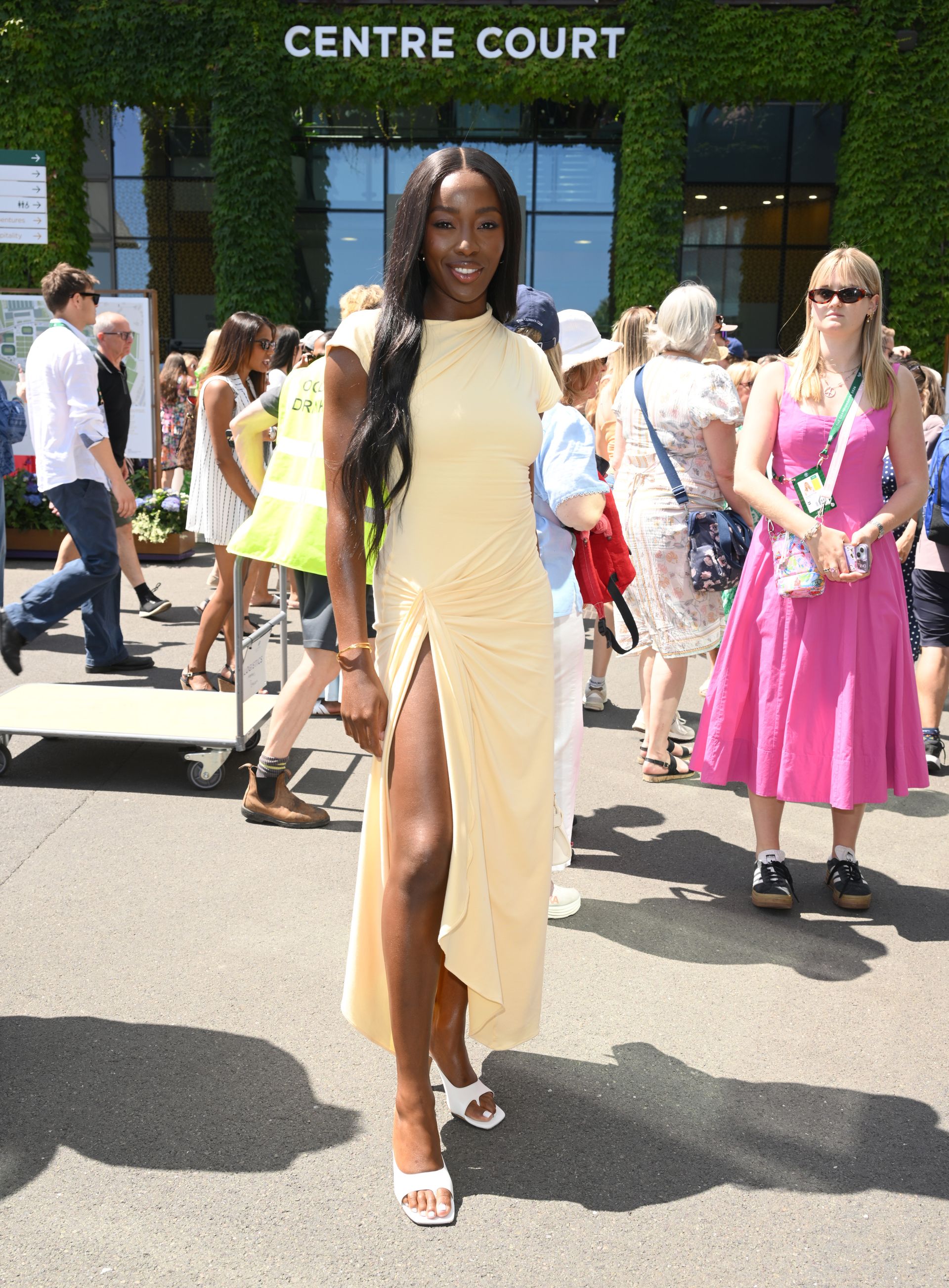 AJ Odudu attends day one of the 2026 Wimbledon Tennis Championships at the All England Lawn Tennis and Croquet Club on June 29, 2026 in London, England.