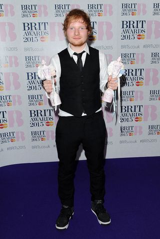 Ed Sheeran At The Brits, 2015