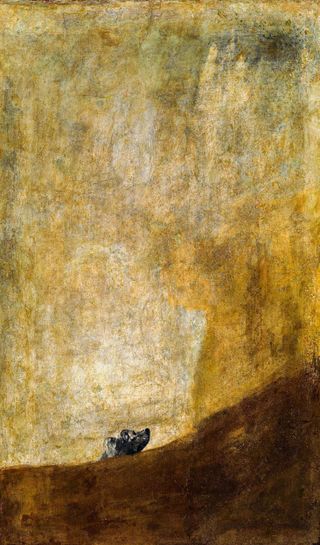 The Dog, about 1820/23, by Francisco Goya (1746–1828), Prado Museum, Madrid.