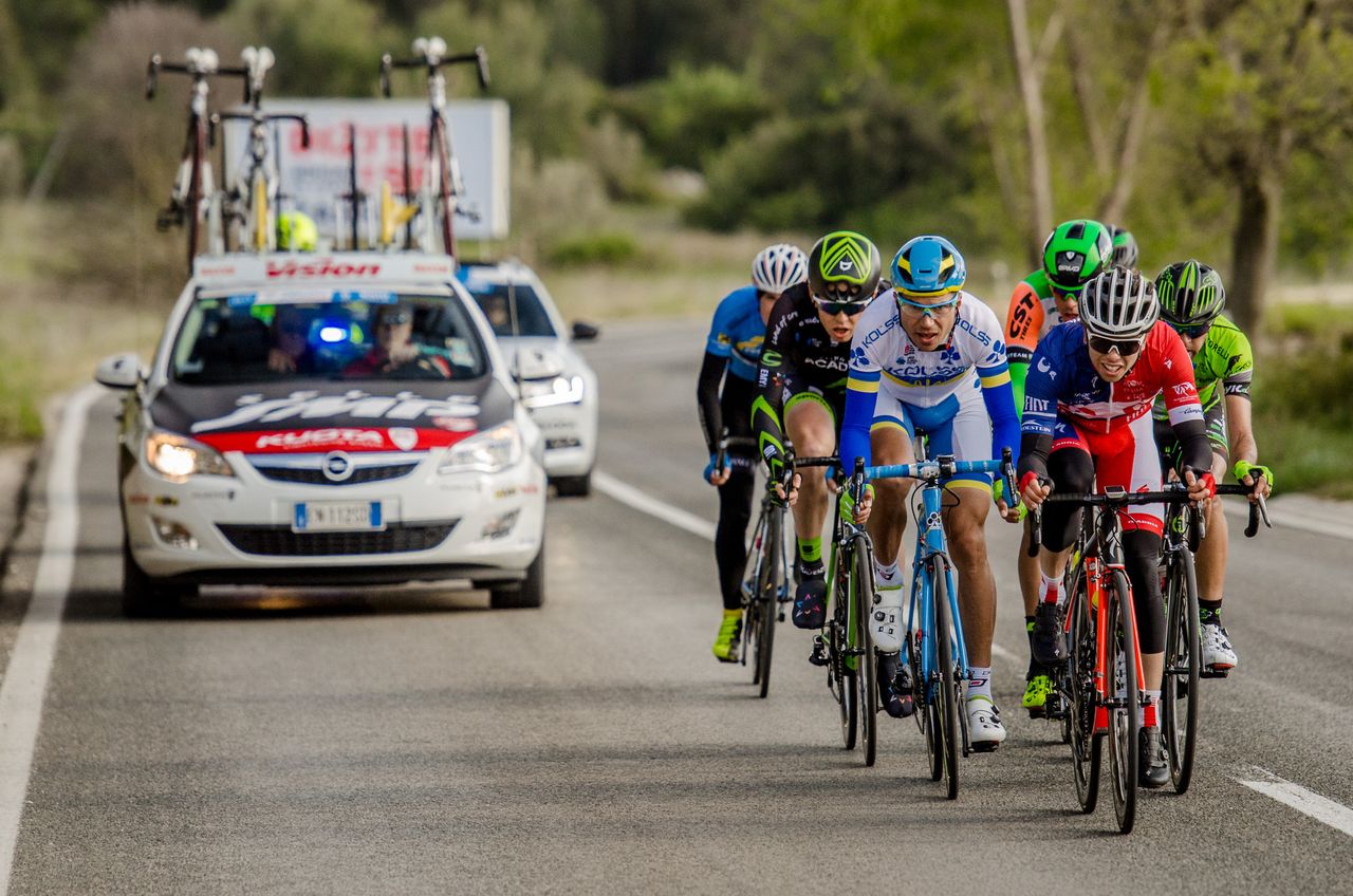 Breakers up the road at the Tour of Croatia
