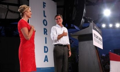 Mitt Romney and his wife Ann campaign in Apopka, Fla., on Oct. 6.