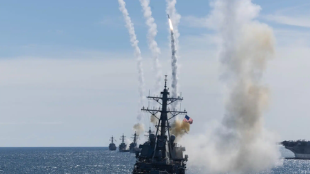 Arleigh Burke-class guided-missile destroyers fire standard missile 2 (SM-2) 