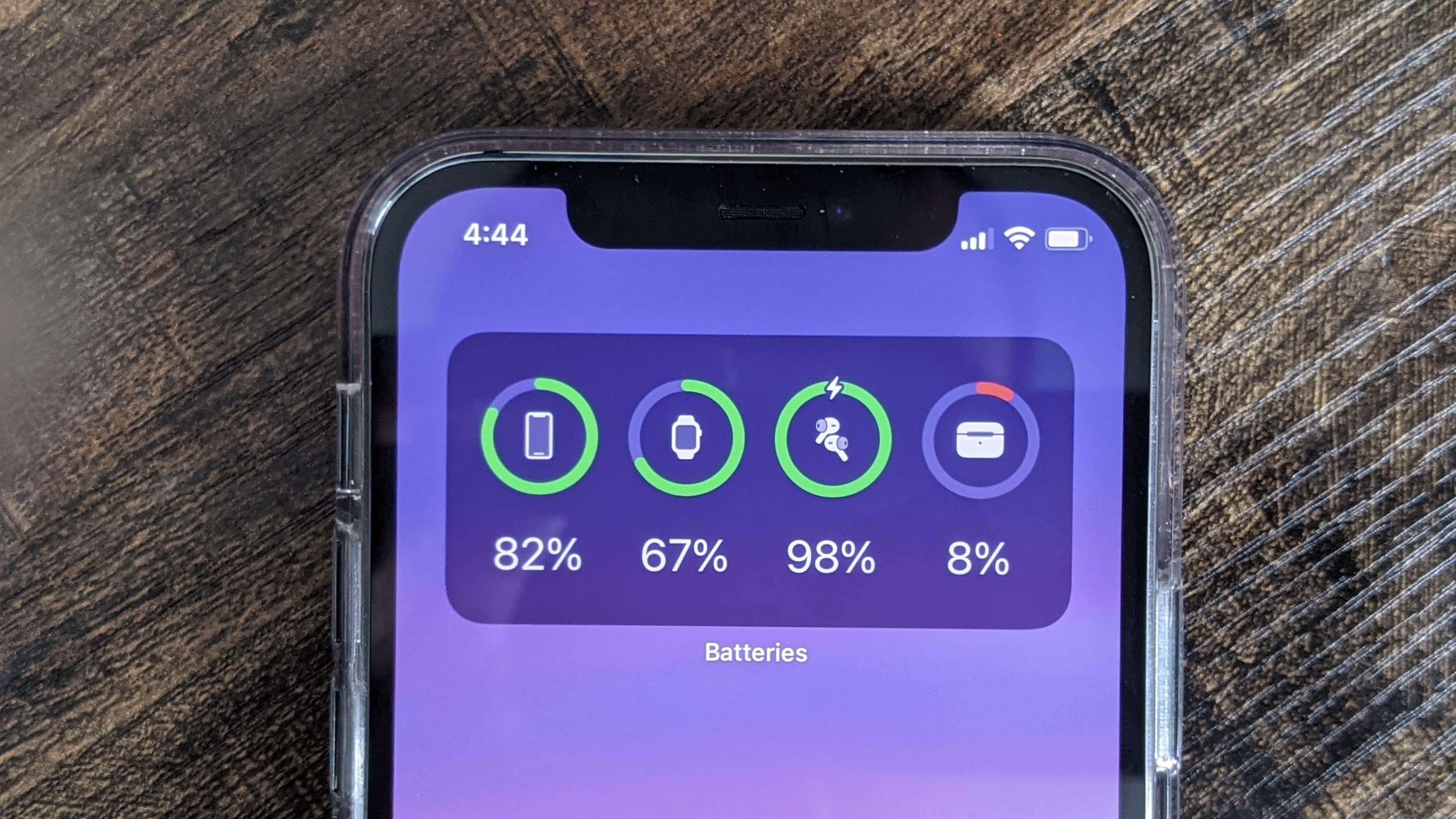 The iPhone battery widget