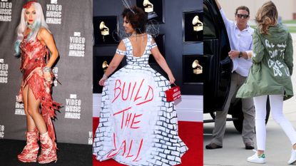 Joy Villa in a 'Build the Wall' Dress