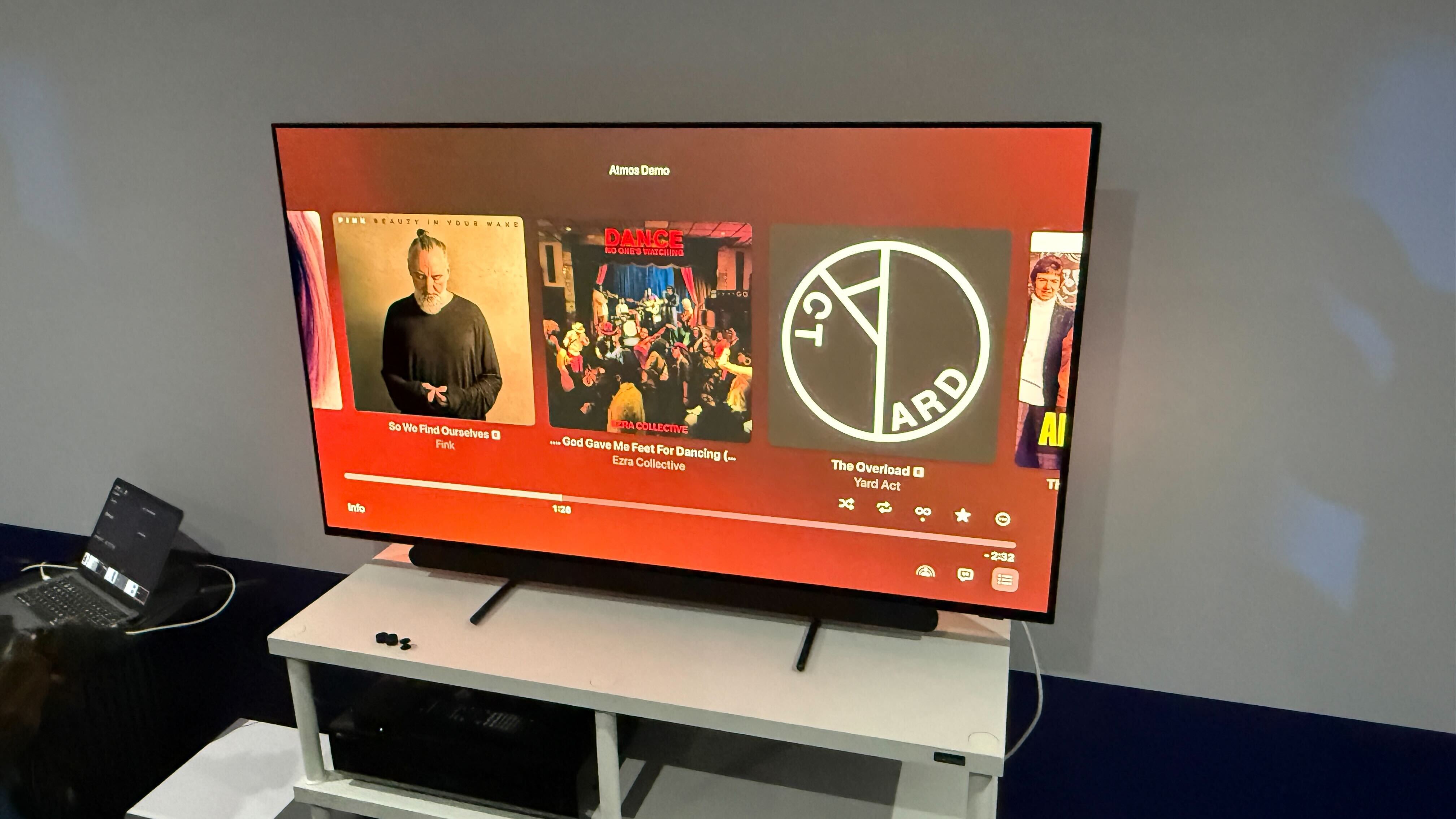 Philips OLED911 on a white table and background