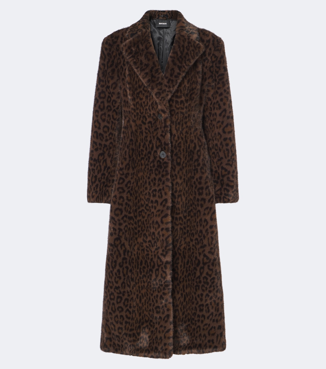 Leopard-Print Single-Breasted Coat