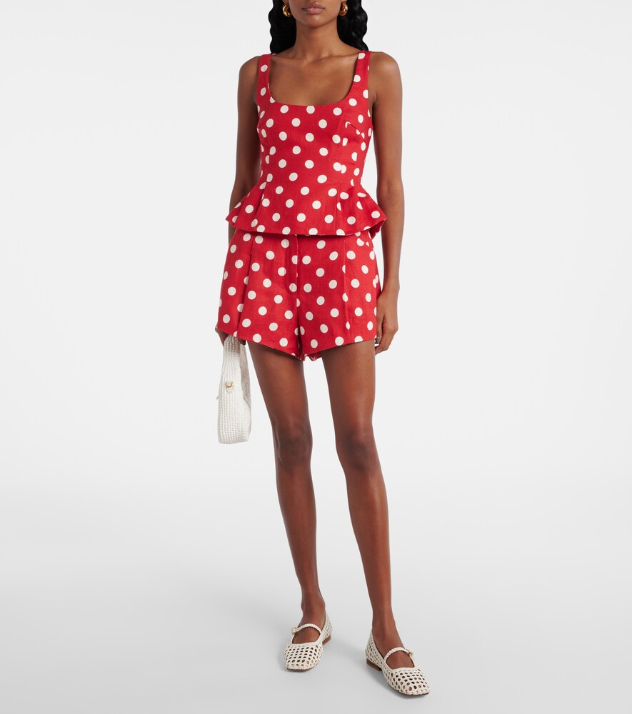 Rosalie Polka-Dot Linen Top