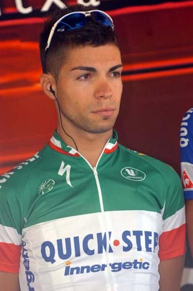 Giovanni Visconti (Quick.Step Innergetic) in his Italian National Championship colors