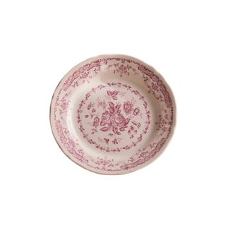 Pink floral dinner plate from Anthropologie