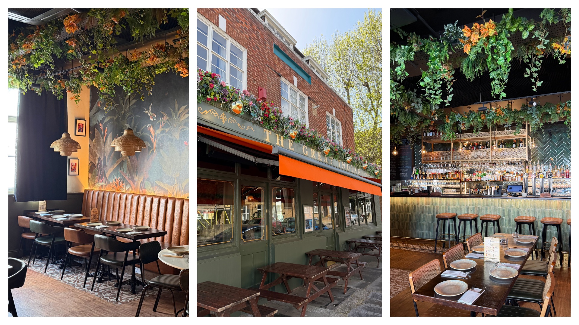 Food and drink at The Great Indian, Archway, London